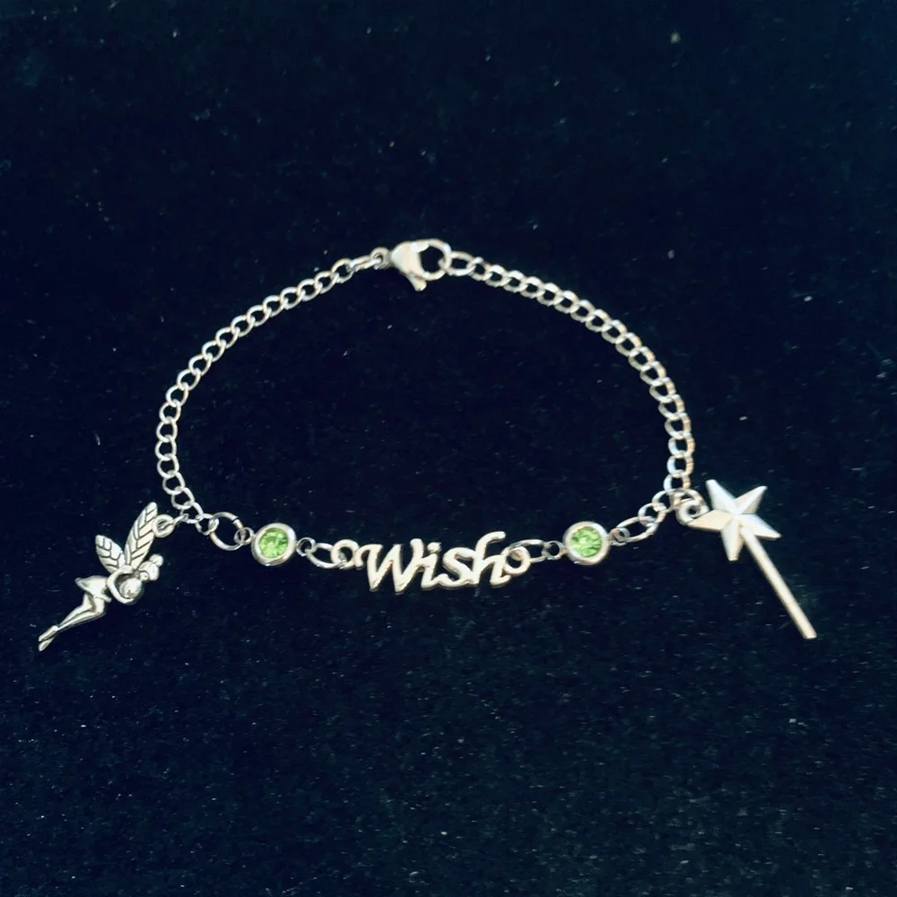 Fairy Tinkerbell “Wish” themed bracelet